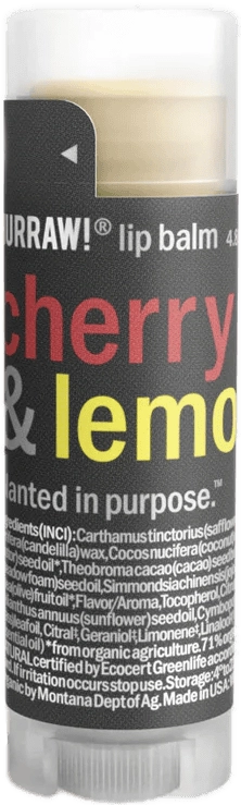 Cherry & lemon scented lip balm