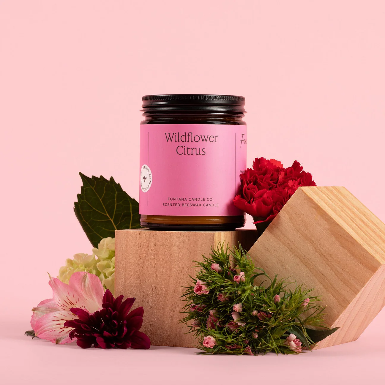 wildflower citrus scented candle